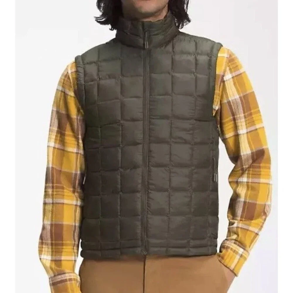 The North Face Men Big Tall New Taupe Green‎ Thermoball Quilted Eco Vest 3XL NWT